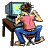person typing on a computer